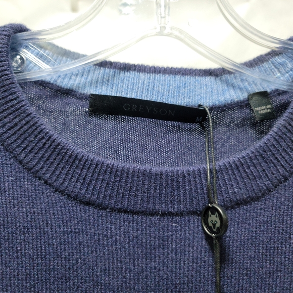 Greyson Clothiers Tomahawk Cashmere Crewneck Sweater Golf Activewear Raven BNWT - Picture 3 of 6
